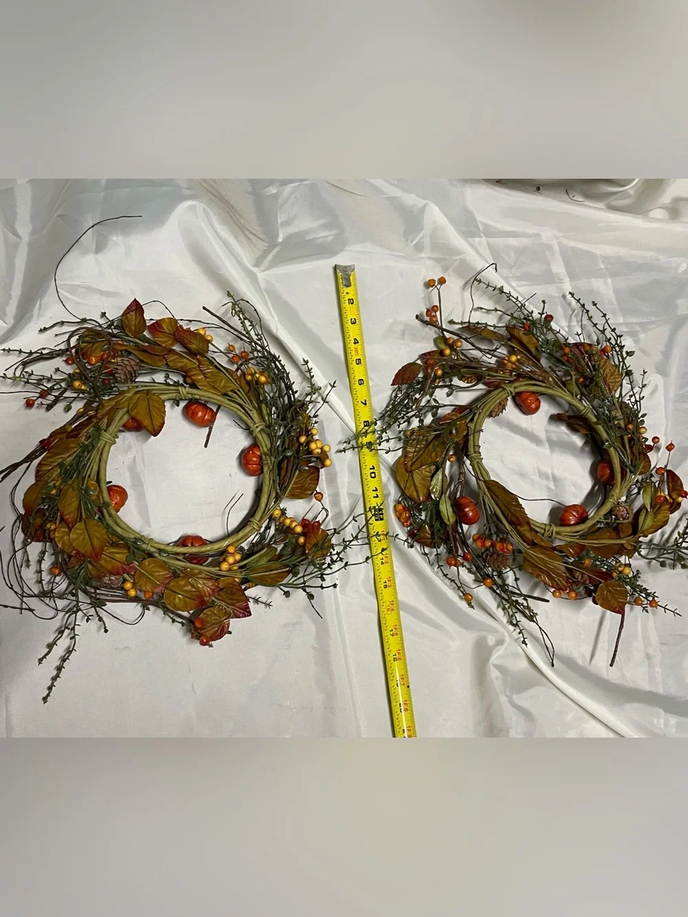 Autumn Pumpkin Berry Wreaths - Home Holiday Set of 2